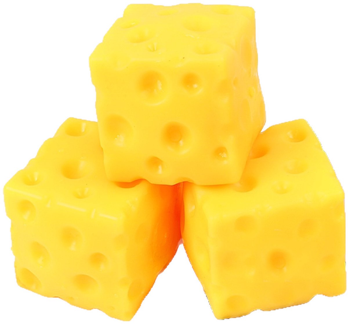 Squishy Toy vorm van een kaas - Stressverlichtend Speelgoed - Zacht - Fidget Squishy - veilig en niet-giftig - Niet plakkerig - angst - realistische kaasvorm - voor volwassenen en kinderen - 1 geel