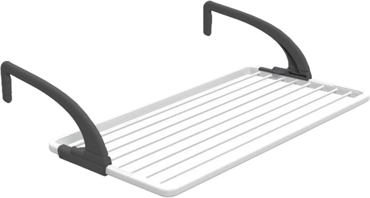 Famanu – Balkon droogrek, hangend droogrek, open afmetingen: 99 x 54 x 26 cm, wit