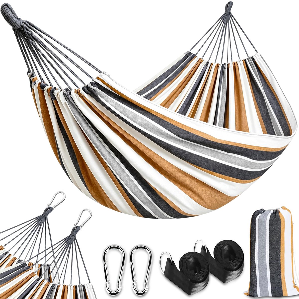 Famanu – Outdoor hangmat met klamboe, ultralicht en geschikt voor kamperen, maximale belasting 200 kg