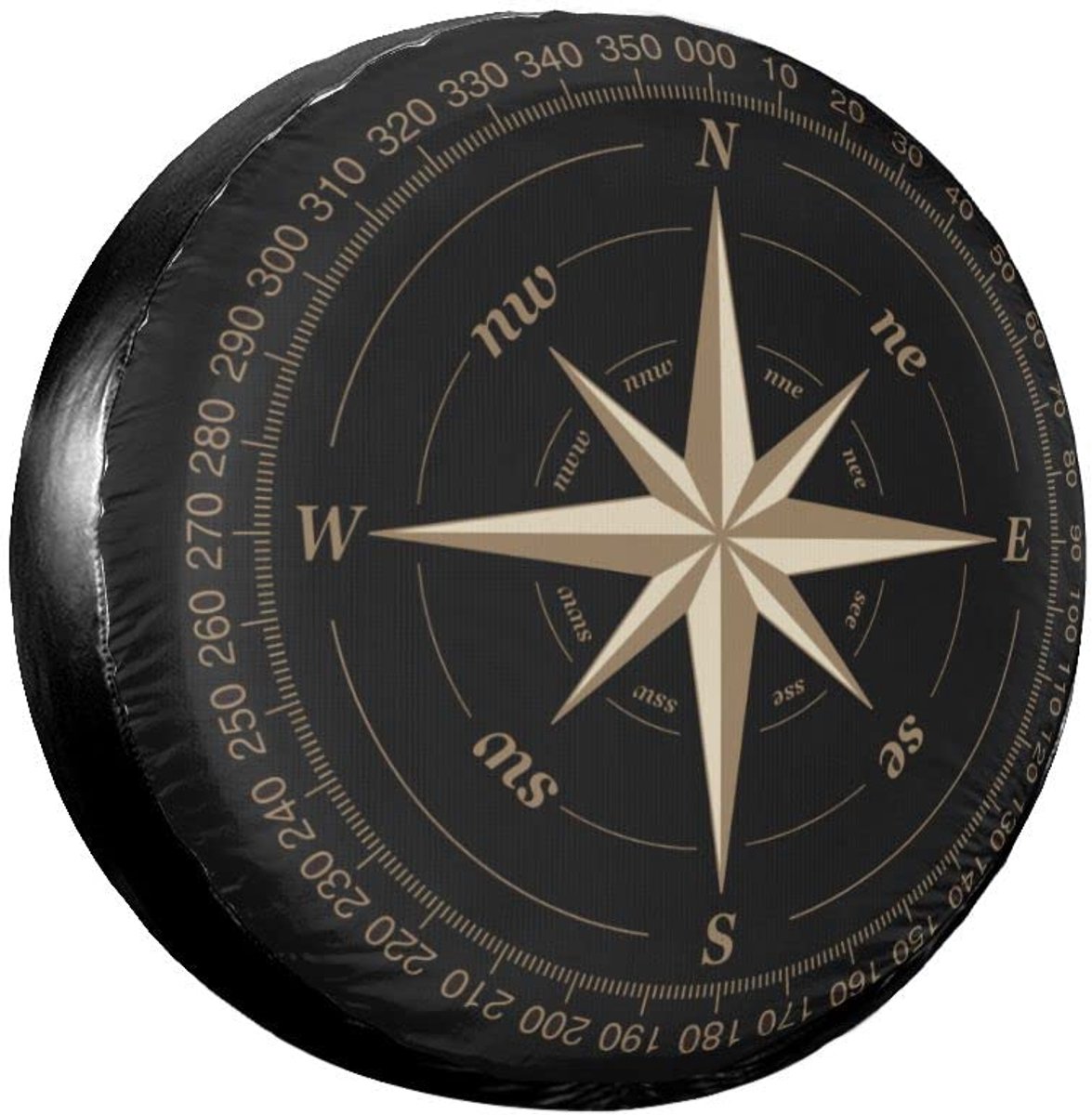 Spare Car Wheel Tire Cover, Compass Pattern Print, Universal Waterproof Wheel Covers Protection, Suit for SUV, RV - ShopVlot