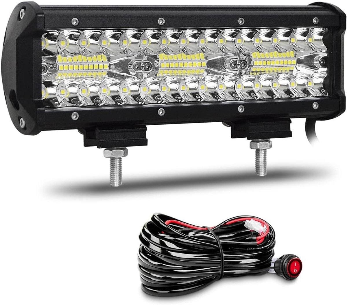 9 Inch LED Lichtbalk - Wit - 9 - 180W - Waterbestendige Verlichting voor Vrachtwagen en Offroad Gebruik