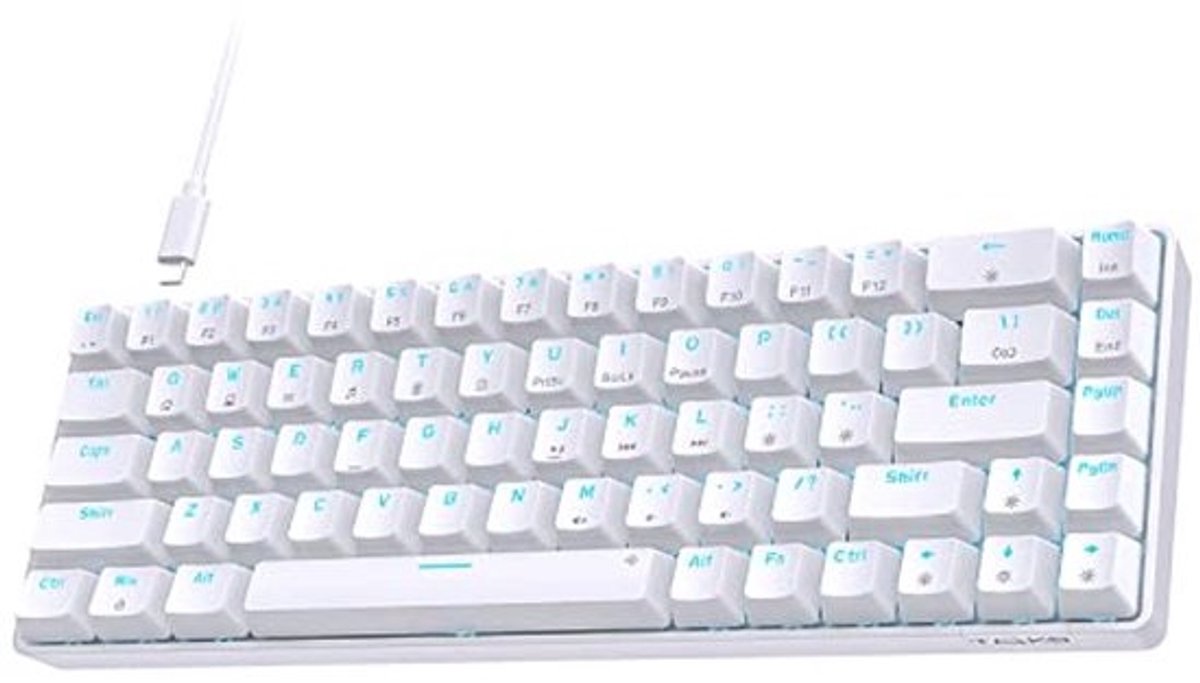 Mechanisch Gaming Toetsenbord 60% met USB-Kabel - Anti-Ghosting QWERTY Layout - Mini Blauwe Schakelaars voor PC en Mac
