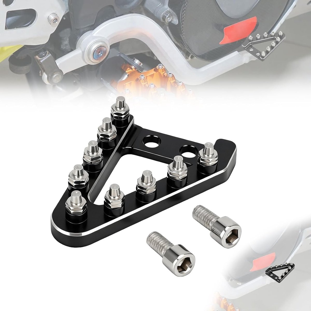 CNC Aluminium Trekplaat voor Rempedaal Achterrem Motorfiets 125-530cc, Geschikt voor Diverse Modellen 2004-2010, Zwart