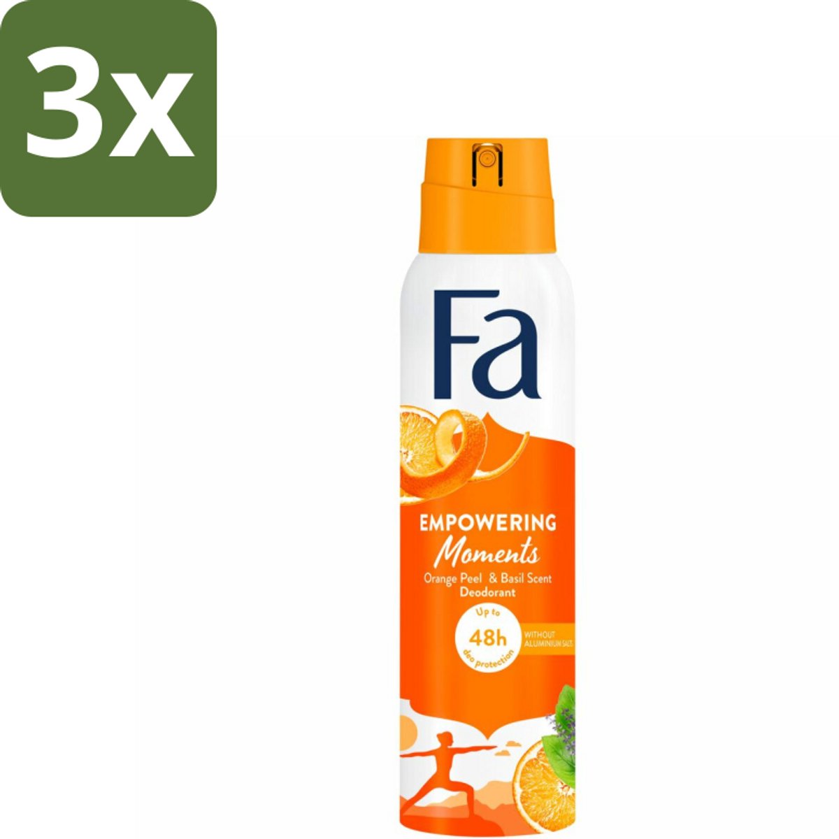 3 x Fa – Deodorant Spray – Empowering Moments – 150 ml - Deodorant Spray - Zweetvermindering - Geur - Frisheid - Antiirritatie
