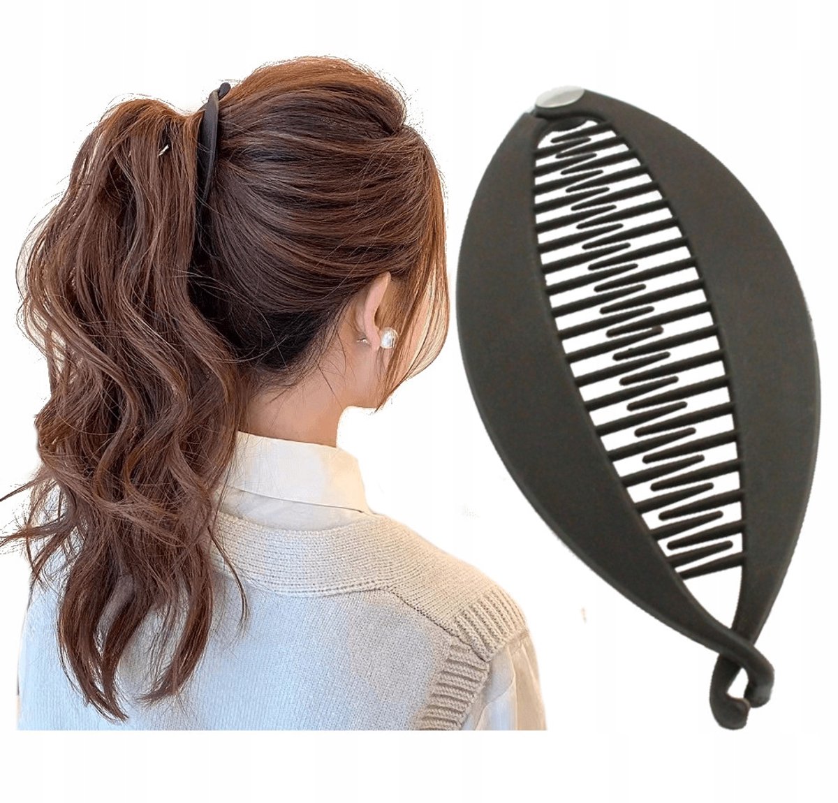 Matte Bananen Haarclip Shogun - Donkerbruin