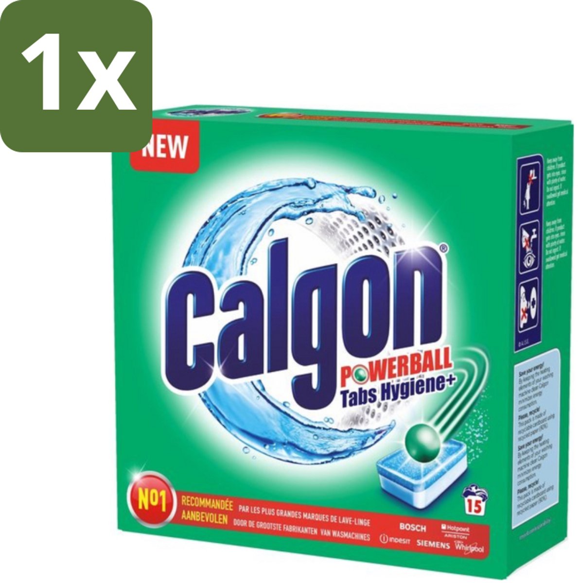 Calgon - Wasmachinereiniger - Tegen Kalk - 15 Tabletten - 1 stuk