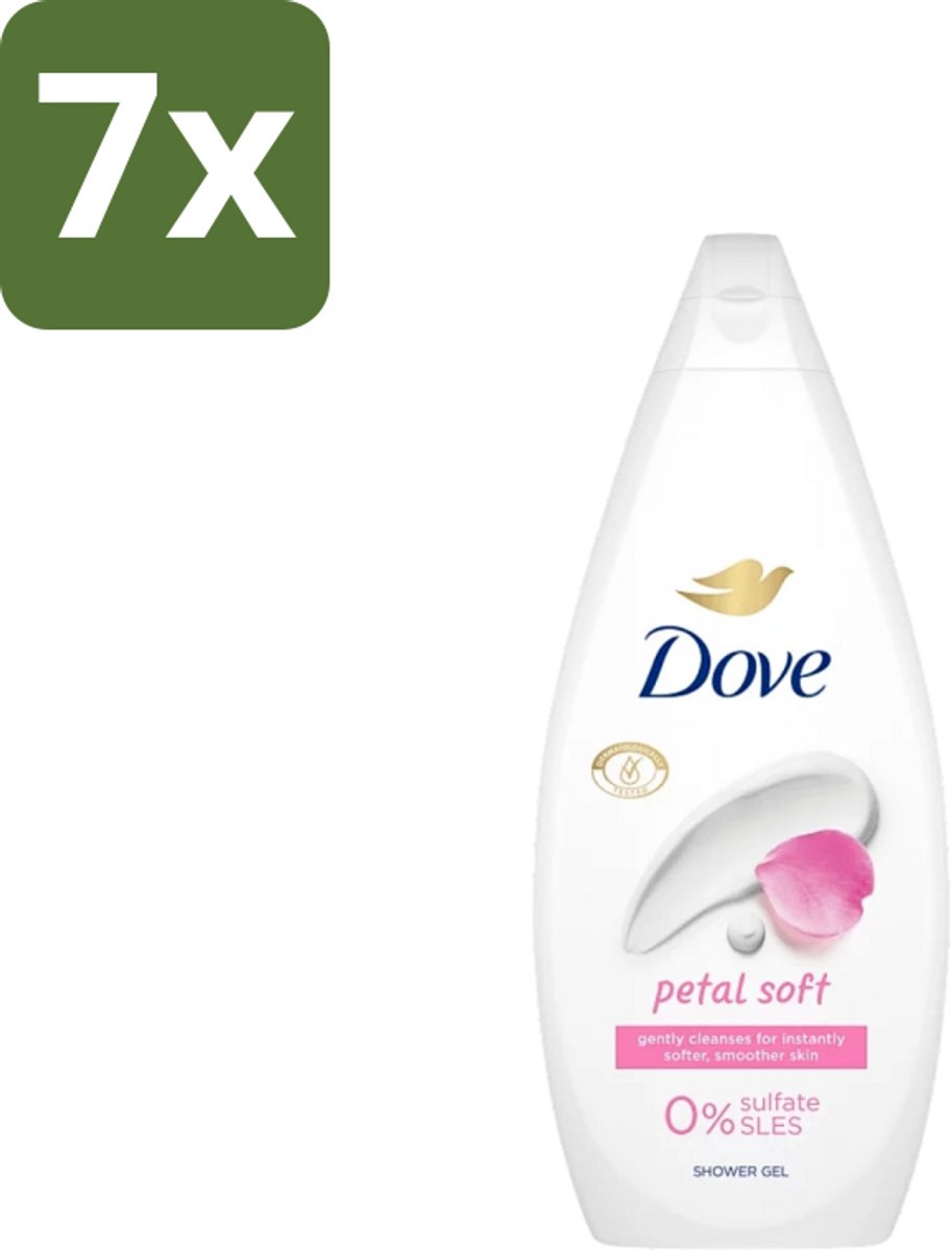 Dove Petal Soft - Douchegel - Sulfaatvrij - 250 ml - Bulkverpakking - 7 stuks