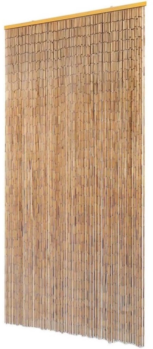 Insectenhor Deur - Vliegengordijn Bamboe - Insecten Buiten Houden - Privacy en Isolatie - 90 x 220 cm - Bruin