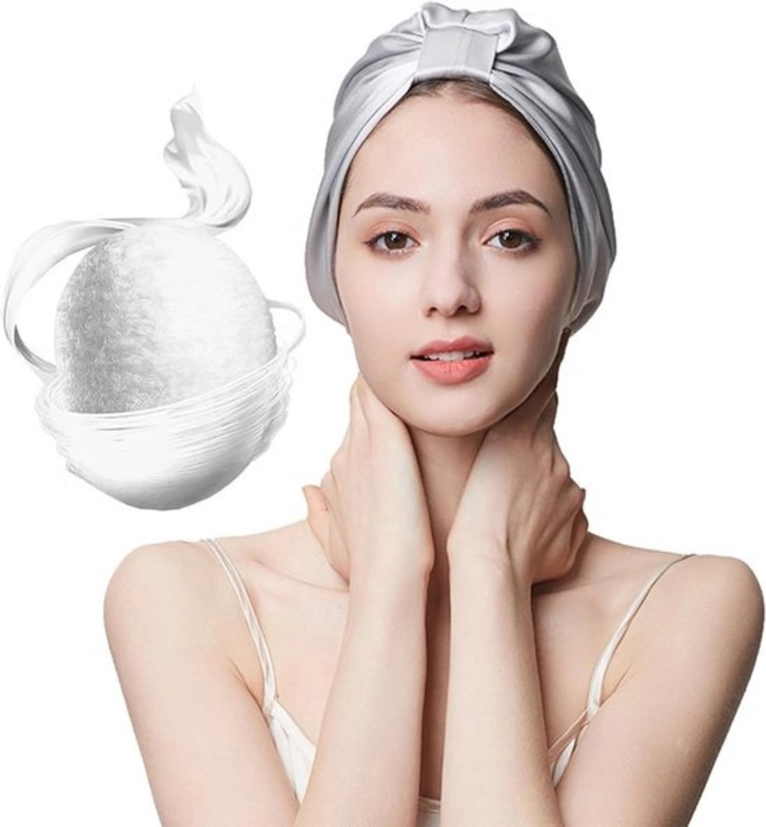 Natuurlijke Zijde Slaapmuts voor Vrouwen - 100% Mulberry Zijde Haarverzorging