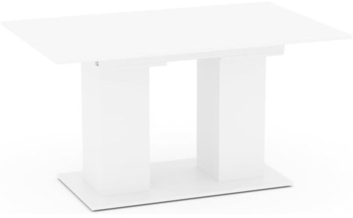 Eettafel - Eetkamertafel - Samen eten - Uittrekbaar tafelblad - 140 x 90 cm - Wit