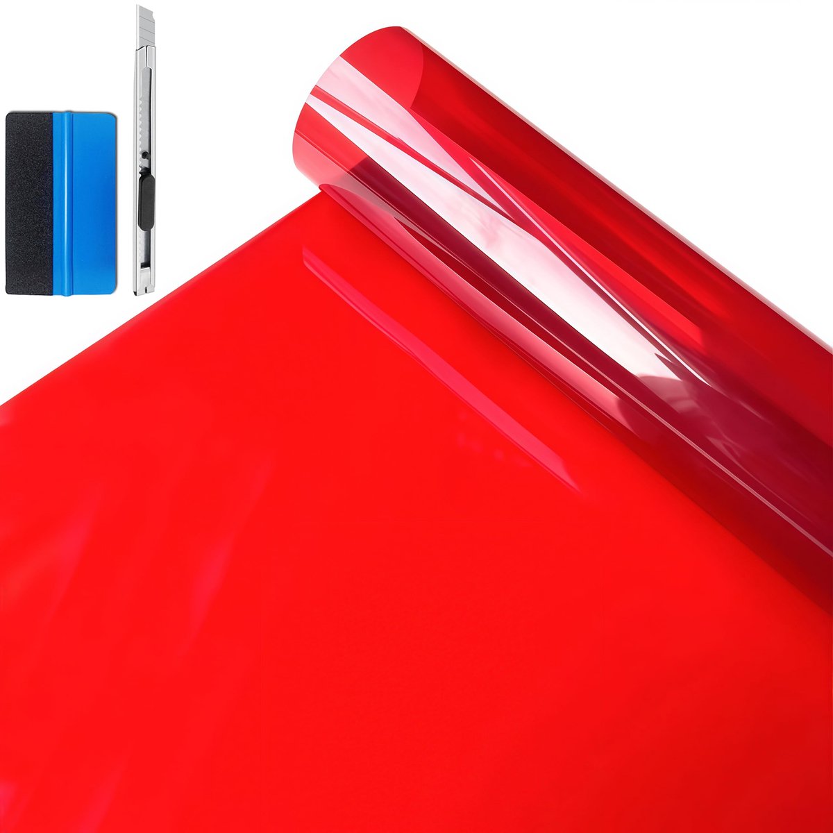 NewL PET‑Bescherming Zelfklevende Raamfolie Rood 50cm x 200cm - ShopVlot