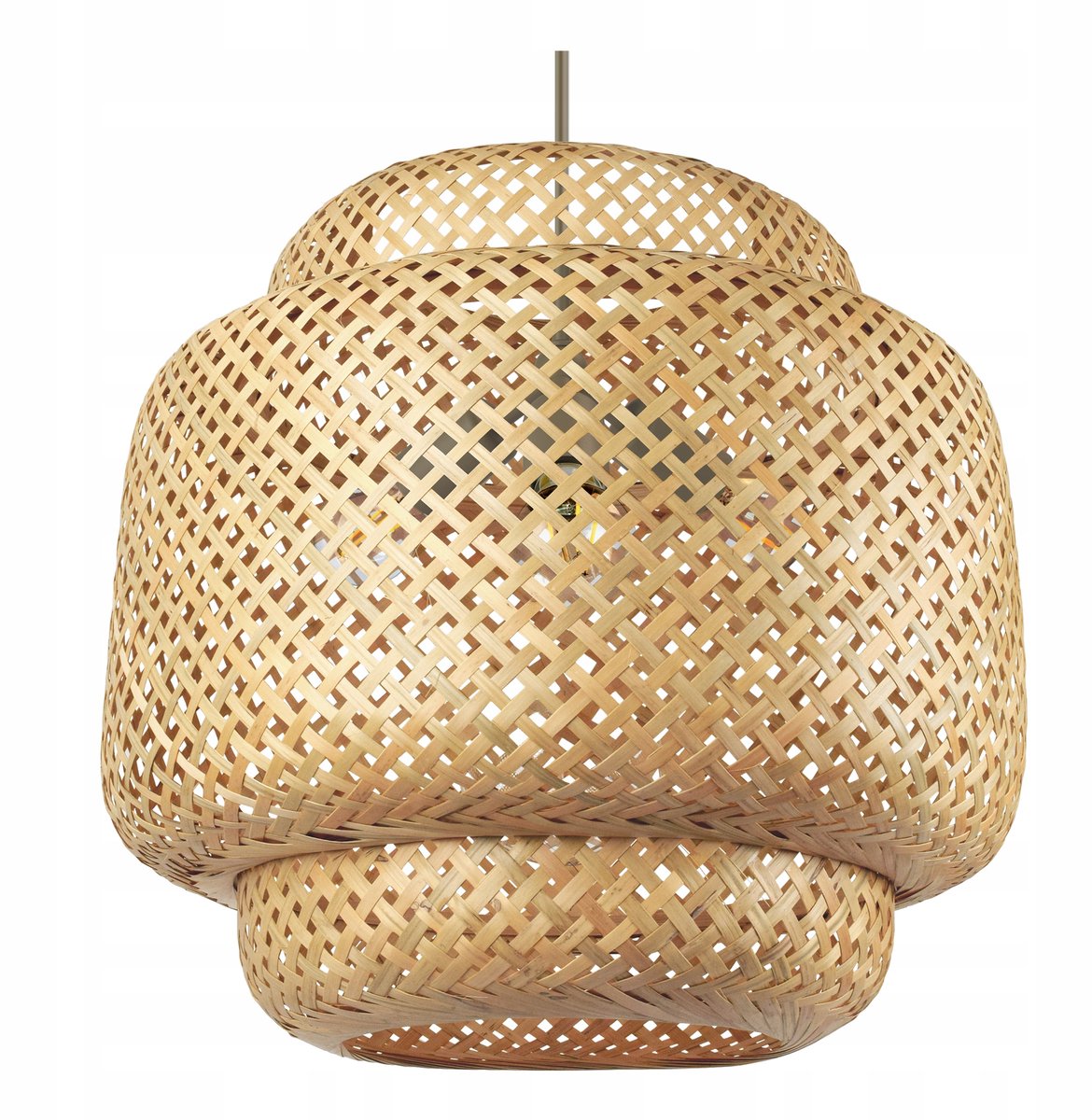 Bamboe Hanglamp Boho Gevlochten Natuurlijk 40cm 3xE27