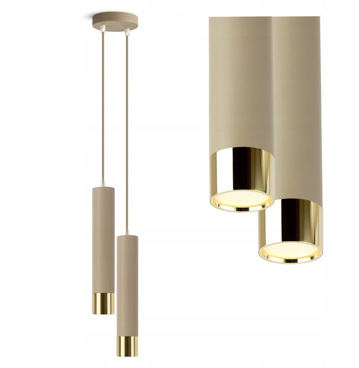 Kashmir Beige Plafondlamp met LED - Stijlvol en Verstelbaar