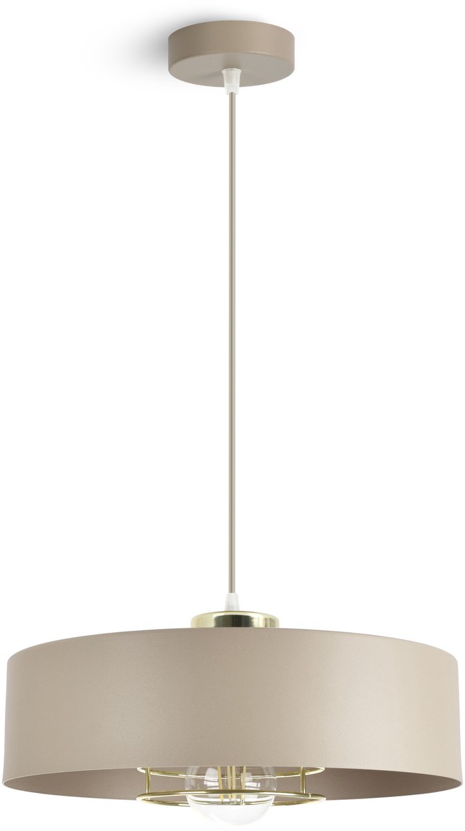 Hanglamp Beige Goud E27 Metaal 1xE27 LED 760-EZ1-300