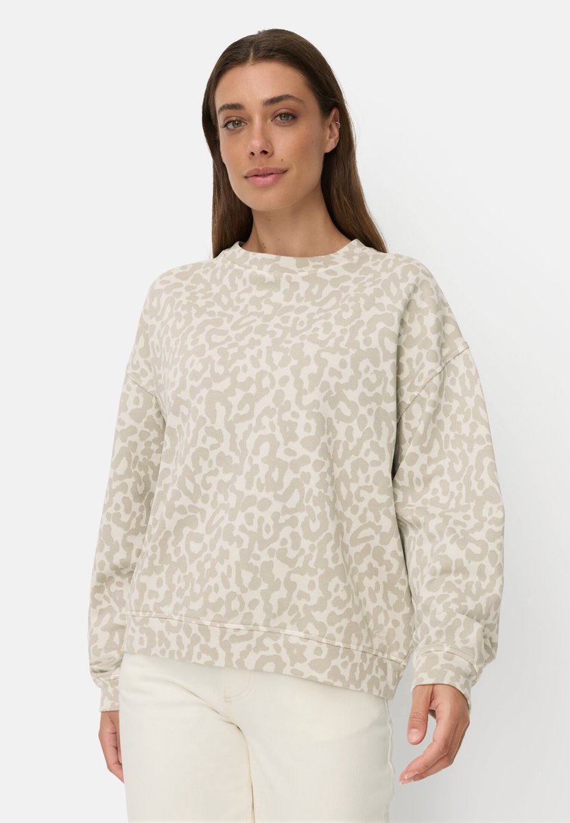 camel active Oversized sweater van 100% katoen - Maat womenswear-XXL - Beige