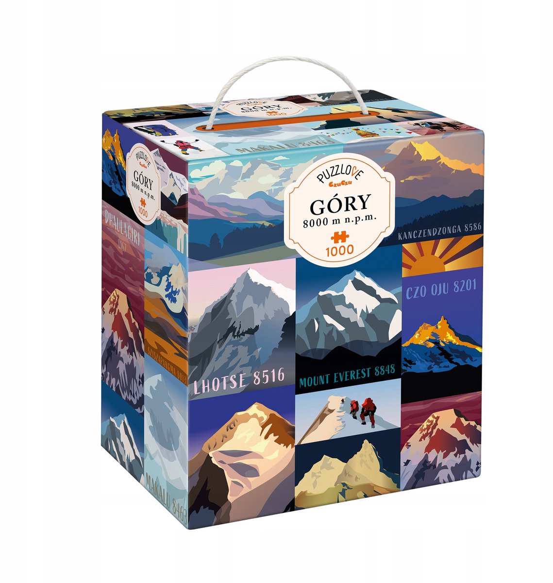 Educatieve Puzzel 1000 Stukjes: Hoge Bergen van de Wereld
