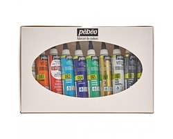 Pebeo Vitrea 160 Glanzende Reliëfomlijningen Assortiment 10 x 20 ml.