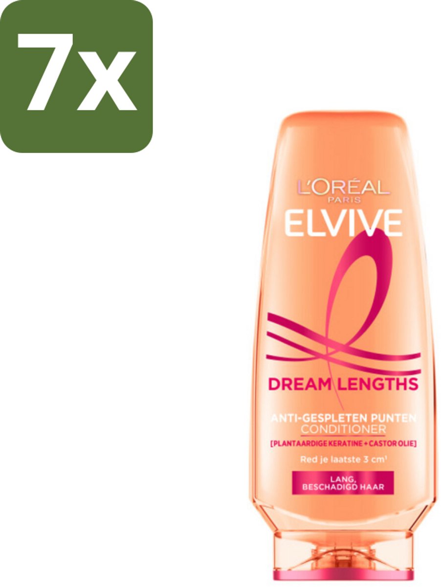 7 x L'Oréal Elvive Dream Lengths Conditioner 200 ml - Lang Haar - Beschadigd Haar - Haar Herstel - Haar Verzorging - Haar Voeding
