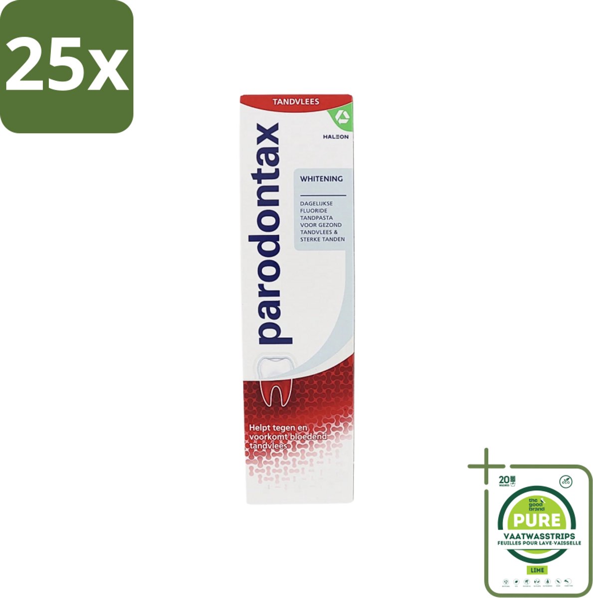 25 x Parodontax - Tandpasta - Whitening - 75ml - Grootverpakking - Tandpasta - Tanden Witter Maken - Tandplak Verwijderen - Bloedend Tandvlees - Fluoride