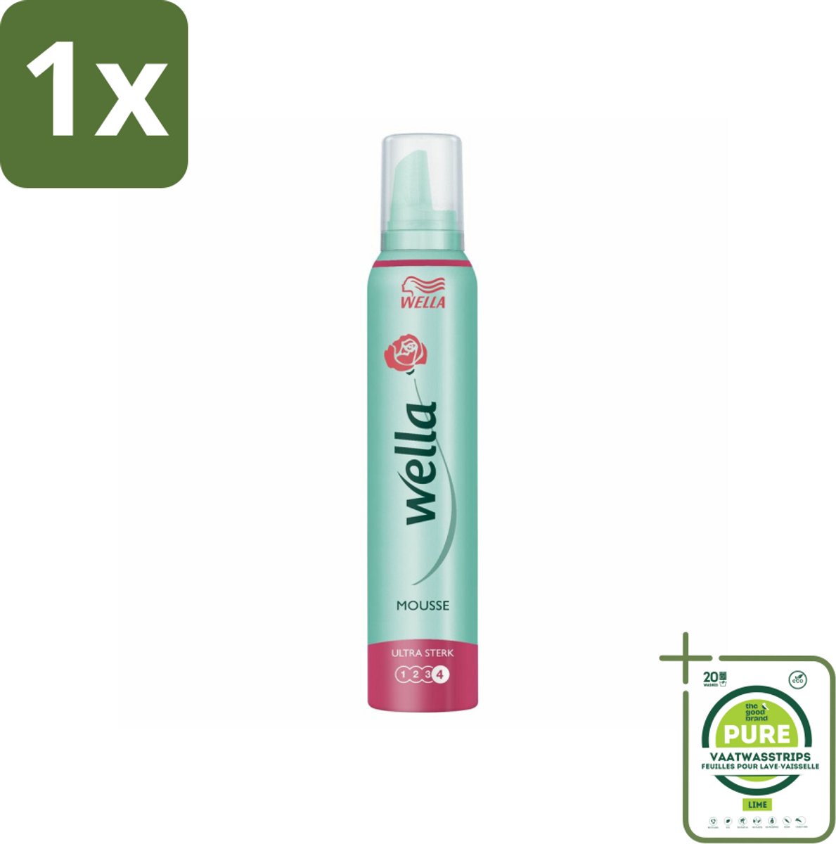 1 x Wella Ultra Sterk Haarmousse 200 ml - Haarversteviging - Flexibele Haarmousse - Langdurige Hold - UV Bescherming - Haarstijl