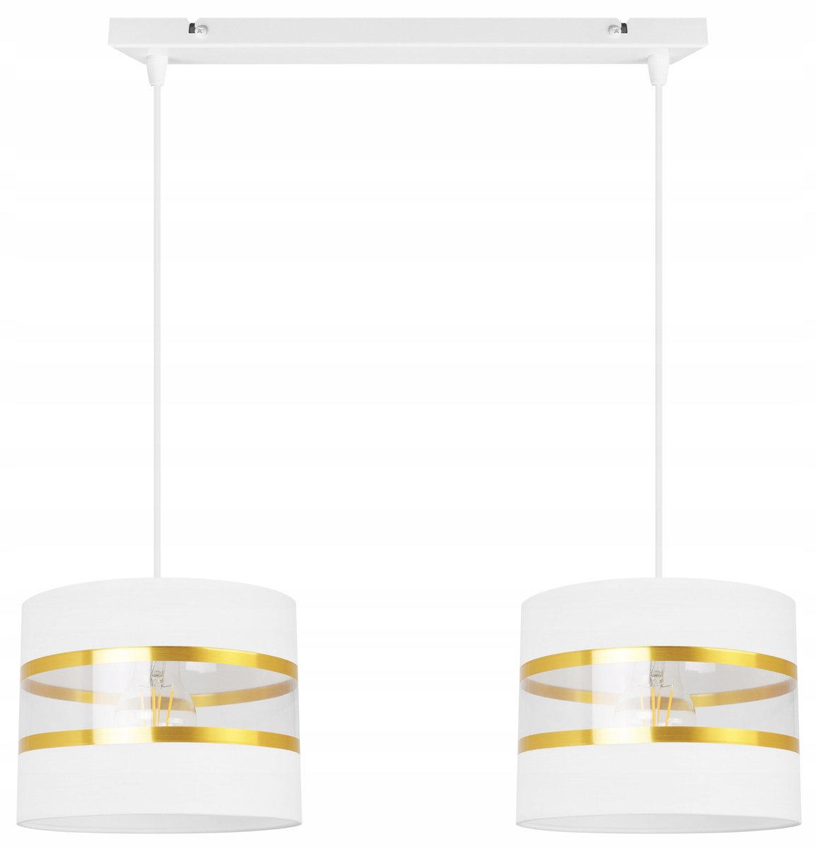 Glamour Hanglamp Wit met Gouden Accenten - Stijlvolle Plafondlamp