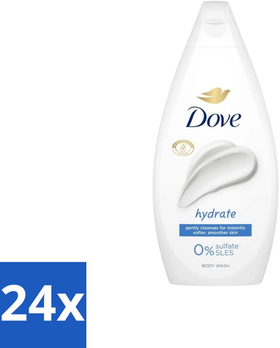 Dove Douchecrème Hydrate 450 ml - Voordeelverpakking - 24 stuks