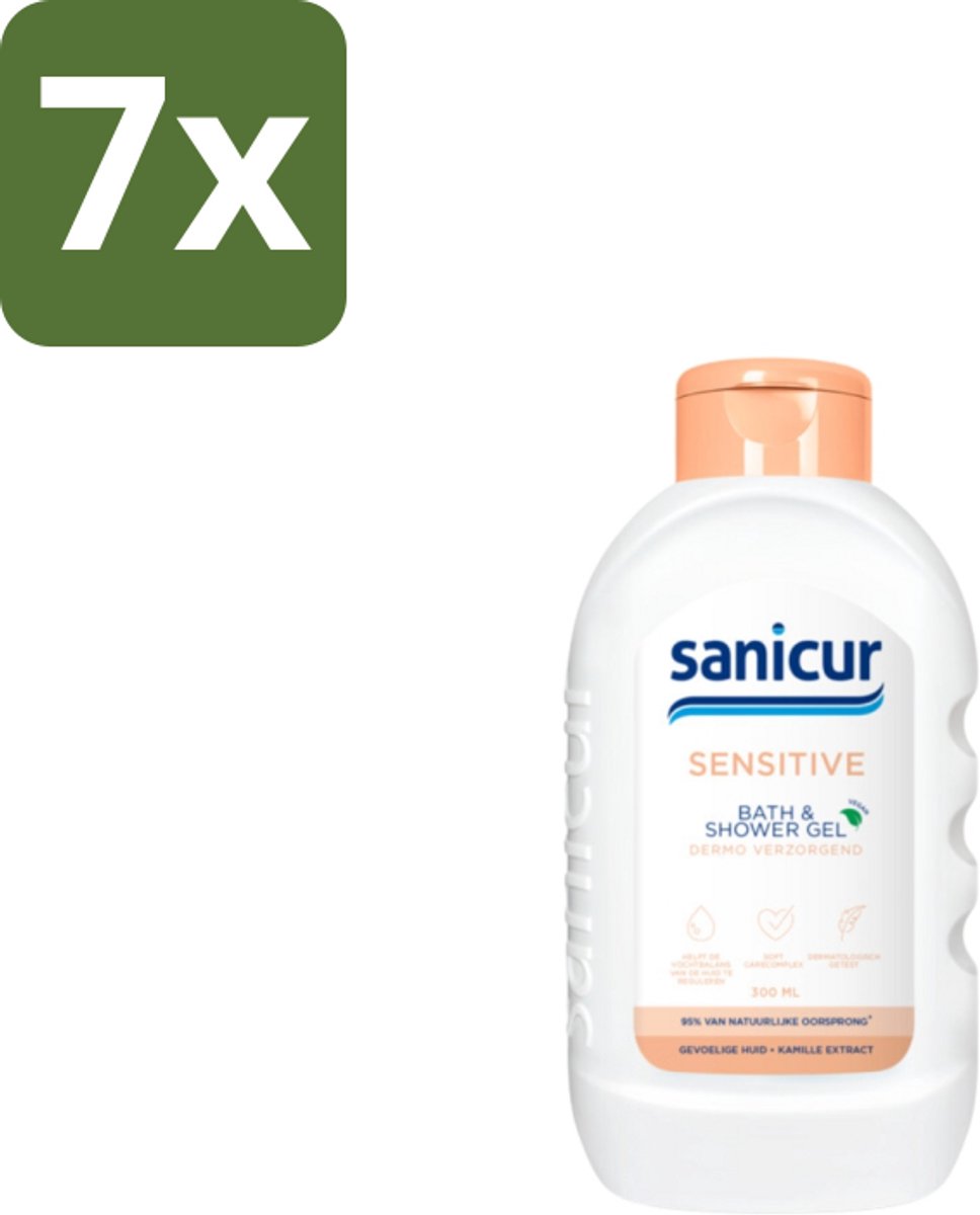 Sanicur Bath & Showergel Sensitive 300 ml - Bulkverpakking - 7 stuks