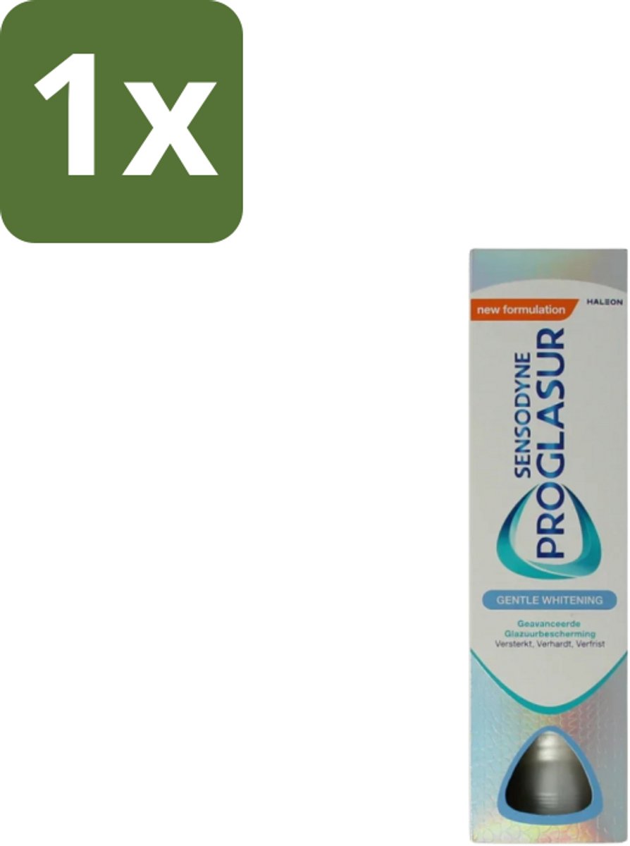 1 x Sensodyne Tandpasta ProGlasur Multi-Action Gentle White 75 ml - Tanderosie Bescherming - Tandglazuur Herstellen - Tanden Witter Maken - Gevoelige Tanden - Fluoride