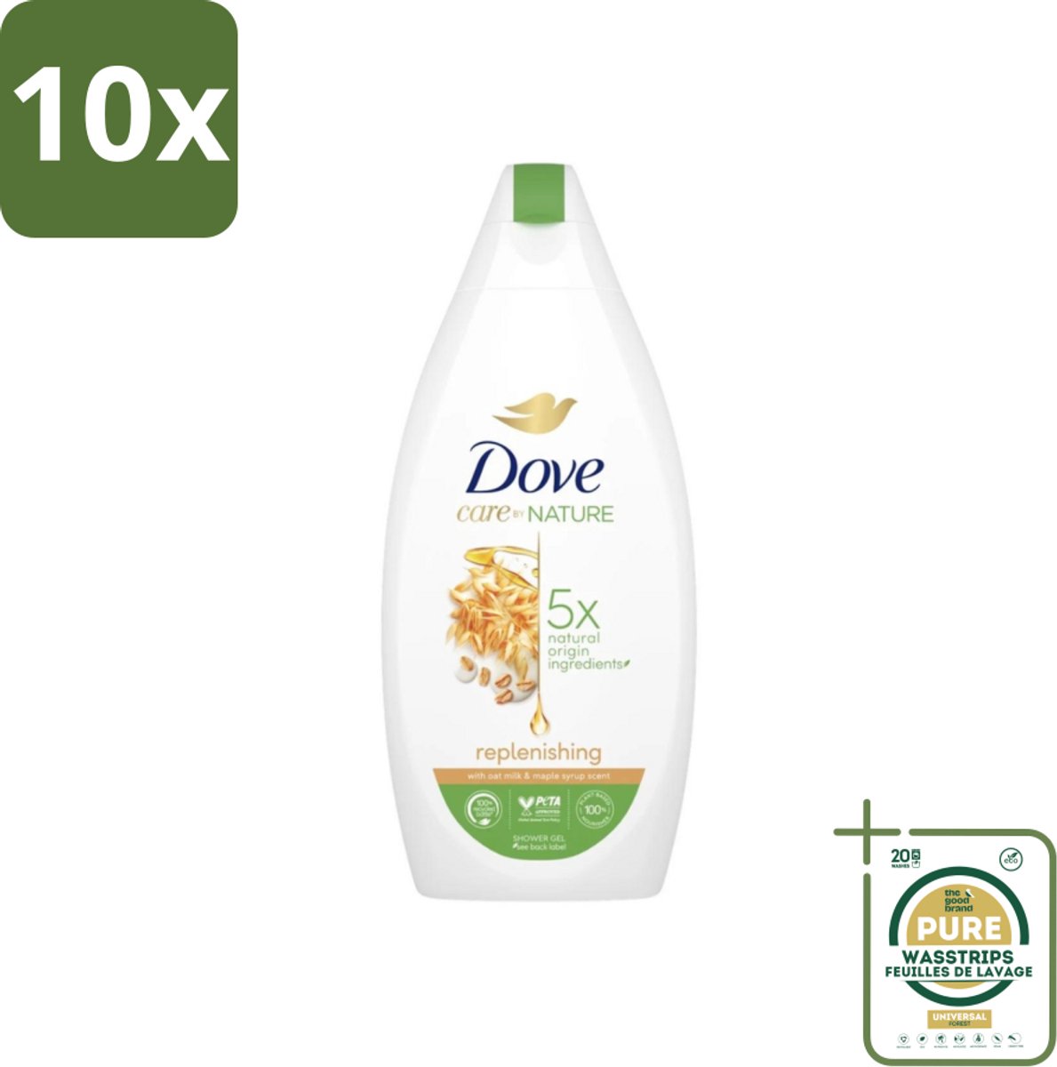 10 x Dove - Douchegel - Replenishing - Hydraterend en verzorgend - 400 ml - Grootverpakking - Douchegel - Hydratatie - Huid Verzorging - Zachte Huid - Schuim