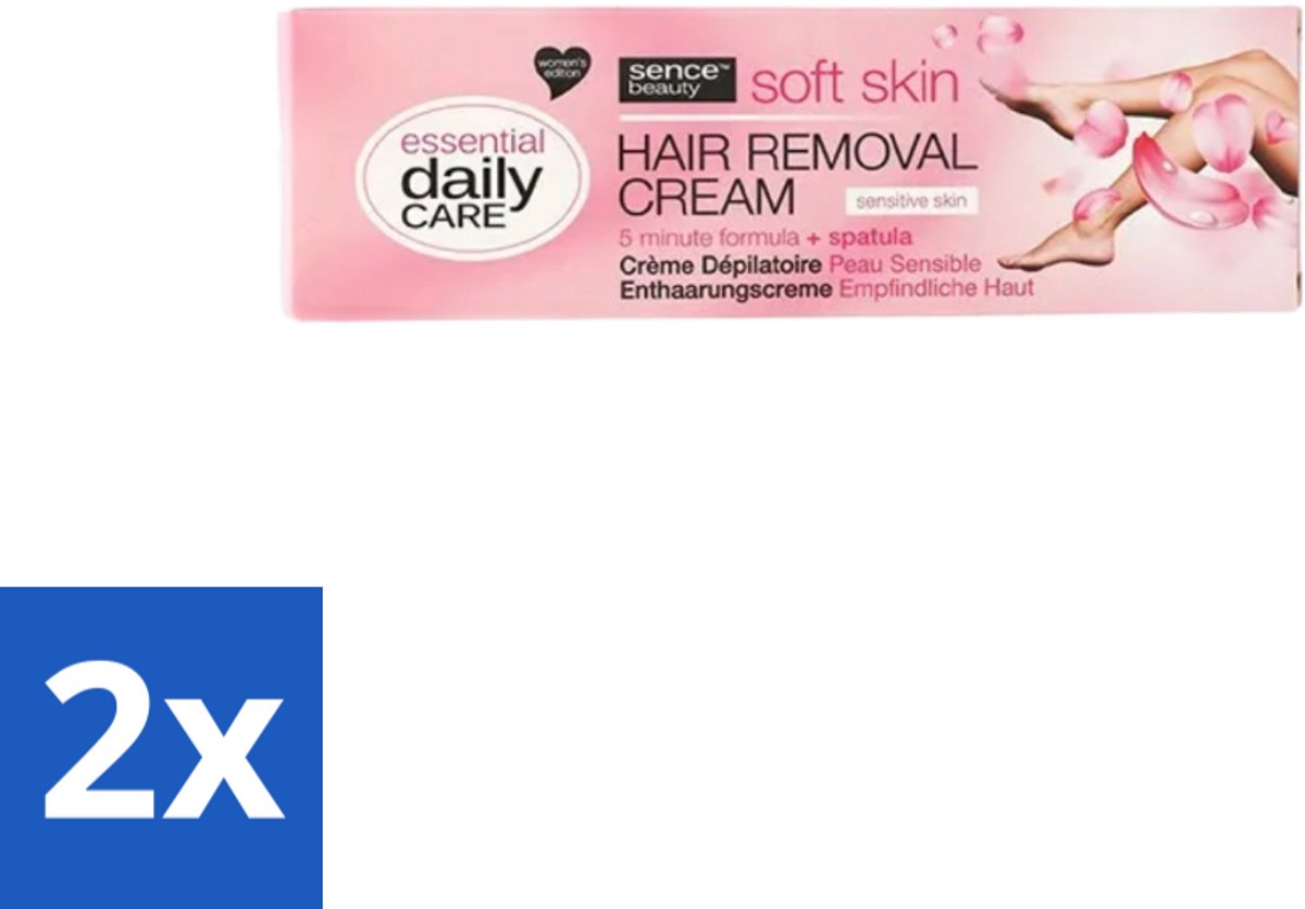 2 x Sence – Ontharingscrème – Gevoelige Huid – 150 ml - Ontharing Crème - Gevoelige Huid - Haartjes Verwijderen - Pijnloos Ontharen - 5 Minuten Ontharing