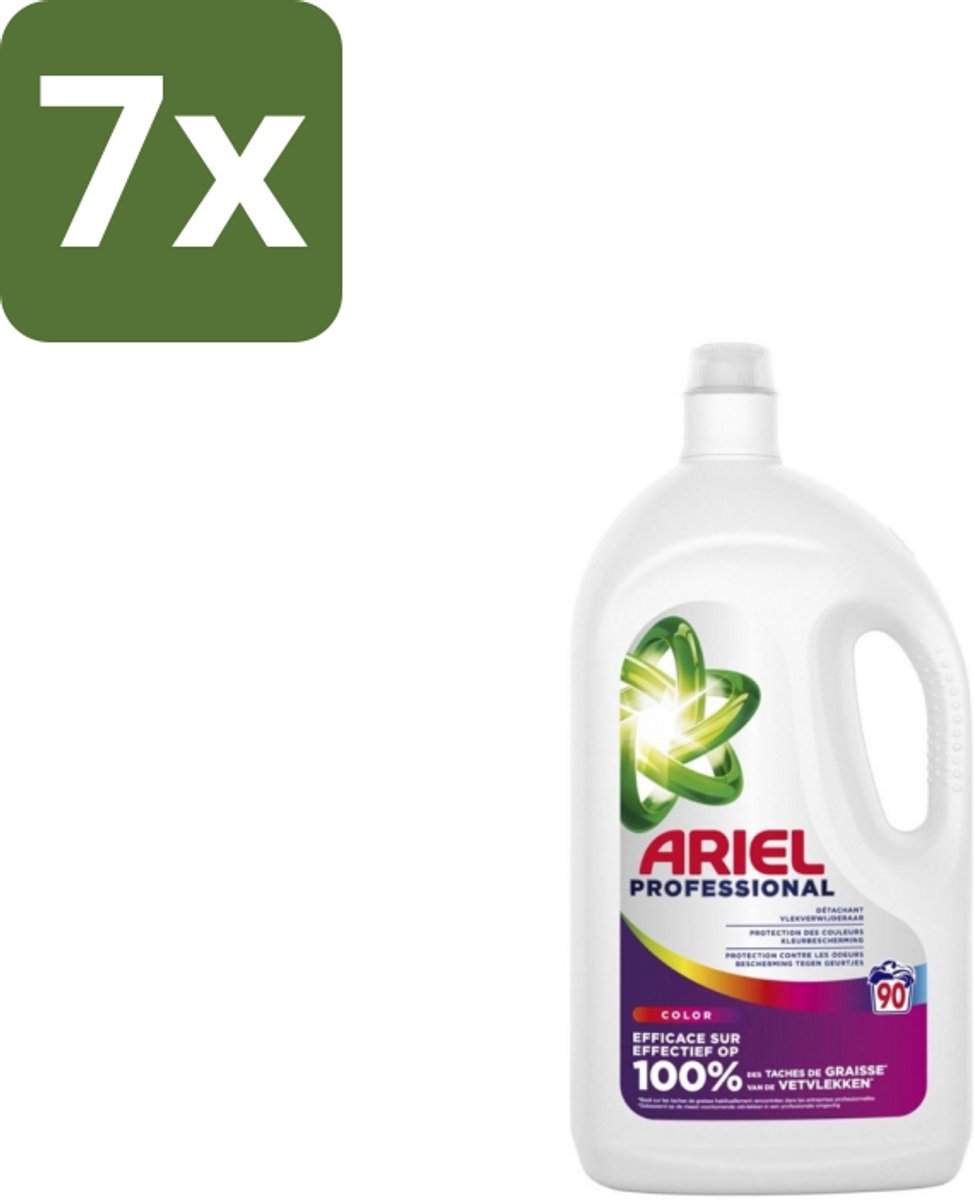 Ariel – Vloeibaar Wasmiddel – Professional Color – 90 wasbeurten - 4,05 L - Bulkverpakking - 7 stuks