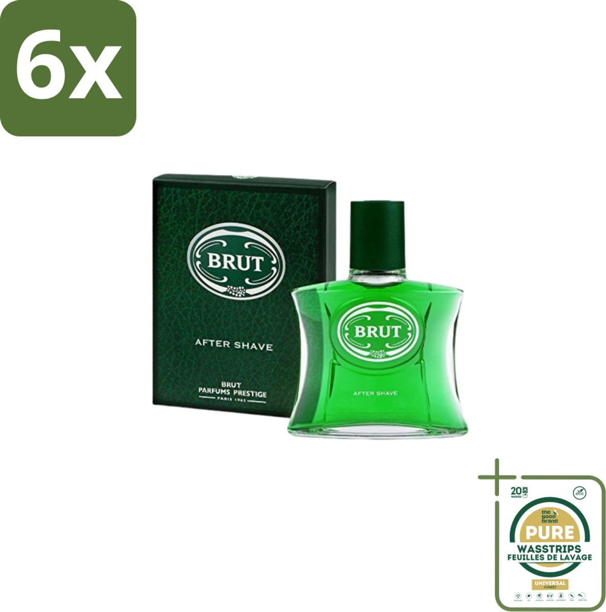 Brut for Men – Aftershave Lotion – 100 ml - Voordeelverpakking - 6 stuks - Klassieke geur - Scheren