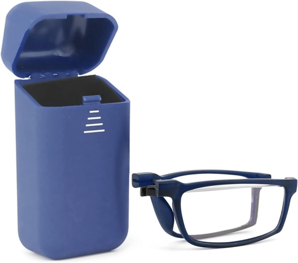 Stijlvolle anti-blauw licht opvouwbare brillen voor mannen en vrouwen met telescopische poten, ultra lichtgewicht en draagbaar ontwerp + 3.0 (blauw)