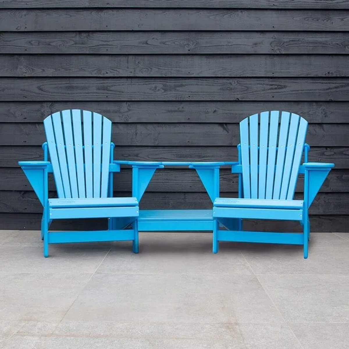 Originele Adirondack Tete-a-tete Tuinbank | Kunststof | Lichtblauw | 10 jaar garantie | Binnen 2-5 werkdagen geleverd | Canada Comfy Chair