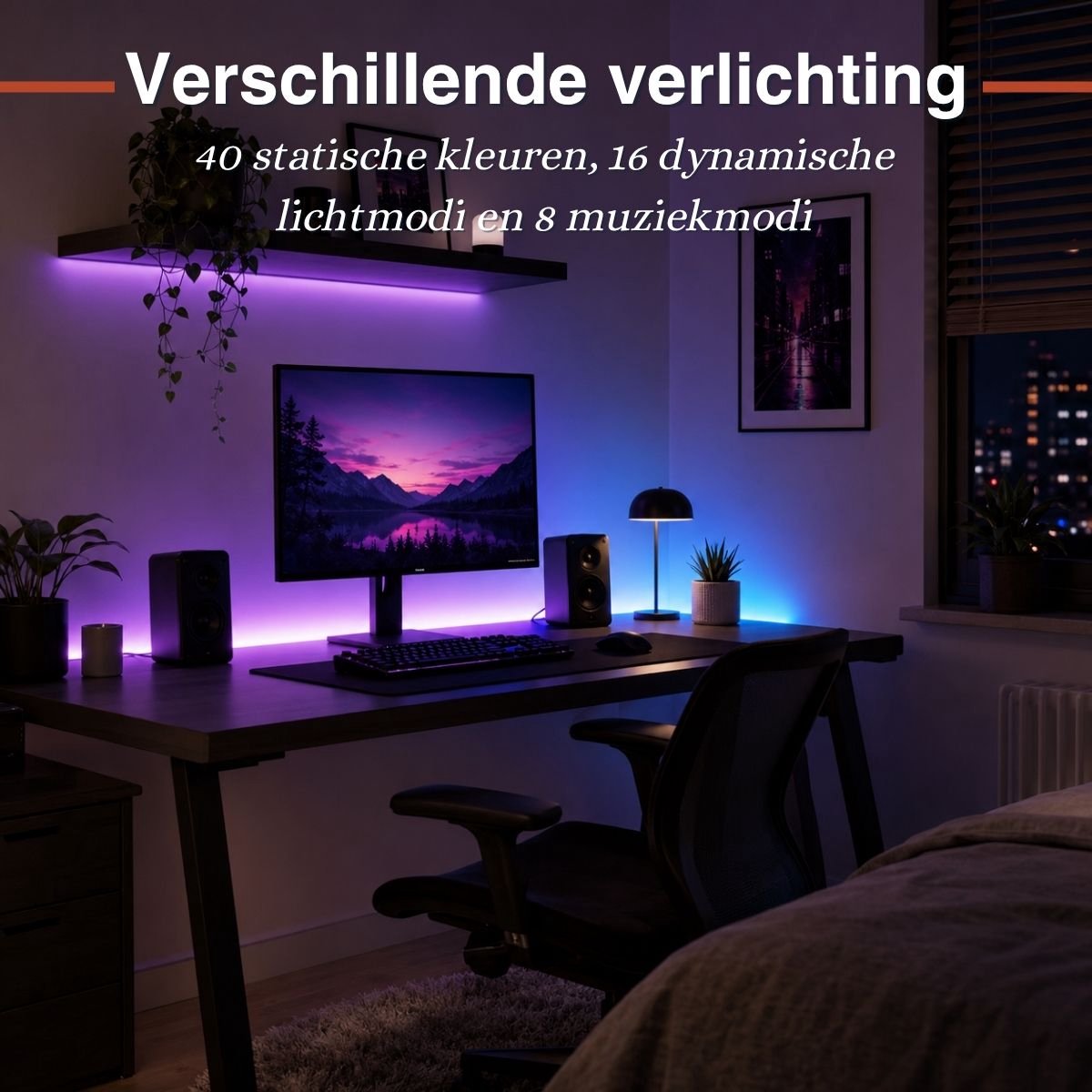 Grundig Led Strip 5 Meter - Ledstrip met Afstandsbediening en PIR Sensor - Light Strip RGBIC + CCT - Lichtstrip met Muziekmodus en Timer - 450 Leds - 5 Meter