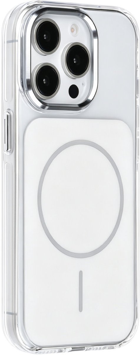 TUNIQ Backcover hoesje voor Apple iPhone 15 Pro - MagSafe glossy PC - Wit
