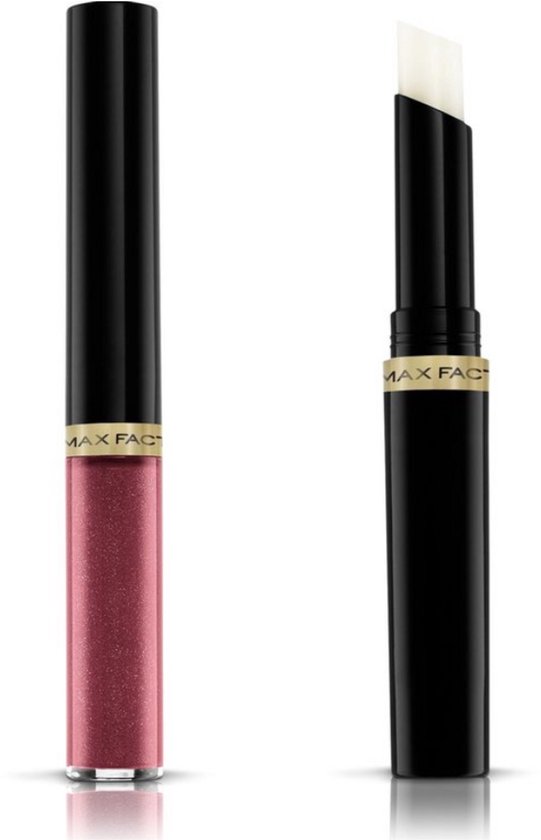 Max Factor Lipfinity Lip Colour Lippenstift Angelic 020, roze glanzende lipgloss en transparante lippenbalsem.