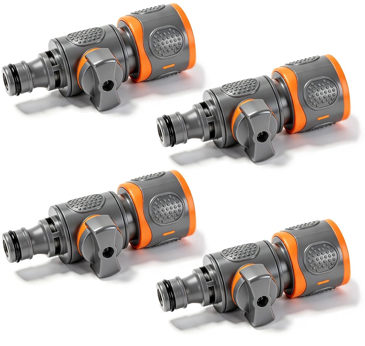 Solidchoice - Set van 4 Tuinslang Aansluitingen met Control Valve