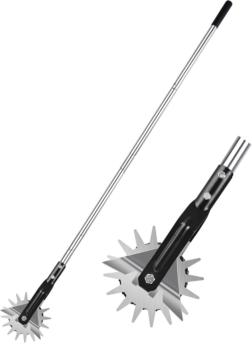 Handmatige Tuinrand Trimmer met Draaibare Snijwiel, Sterke RVS Handgreep en Comfortabele Grip, Lengte 140 cm voor Precisie en Efficiëntie in de Tuin