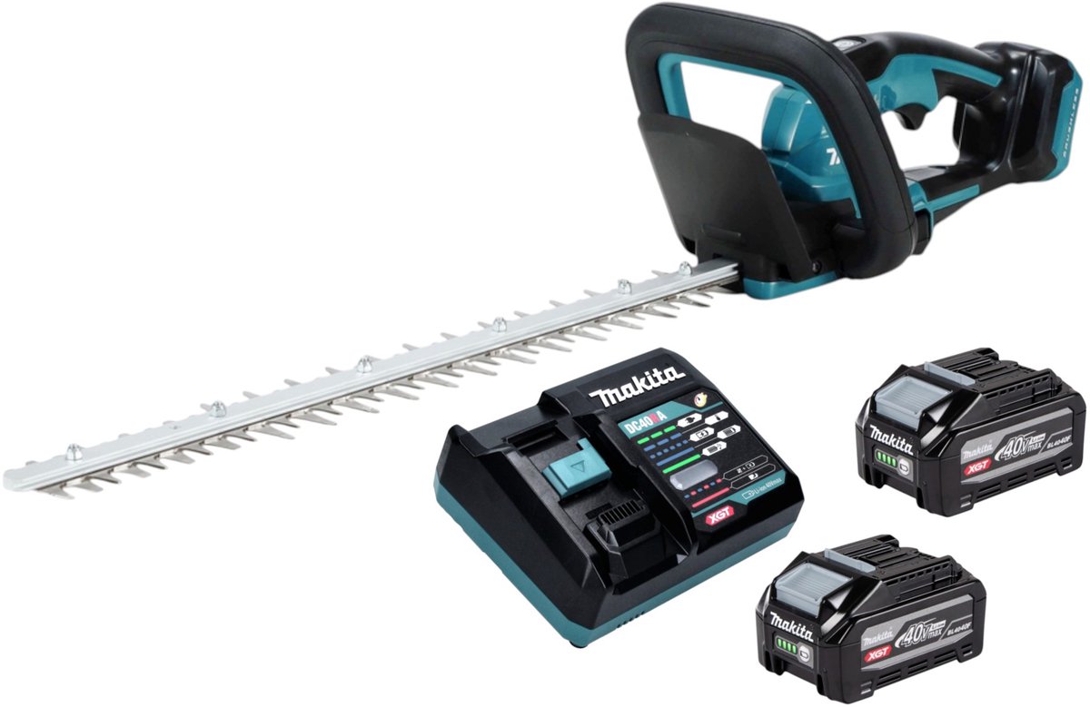 Makita UH 020 GU201 accu-heggenschaar 40 V max. 50 cm borstelloos + 2x accu 4,0 Ah + oplader