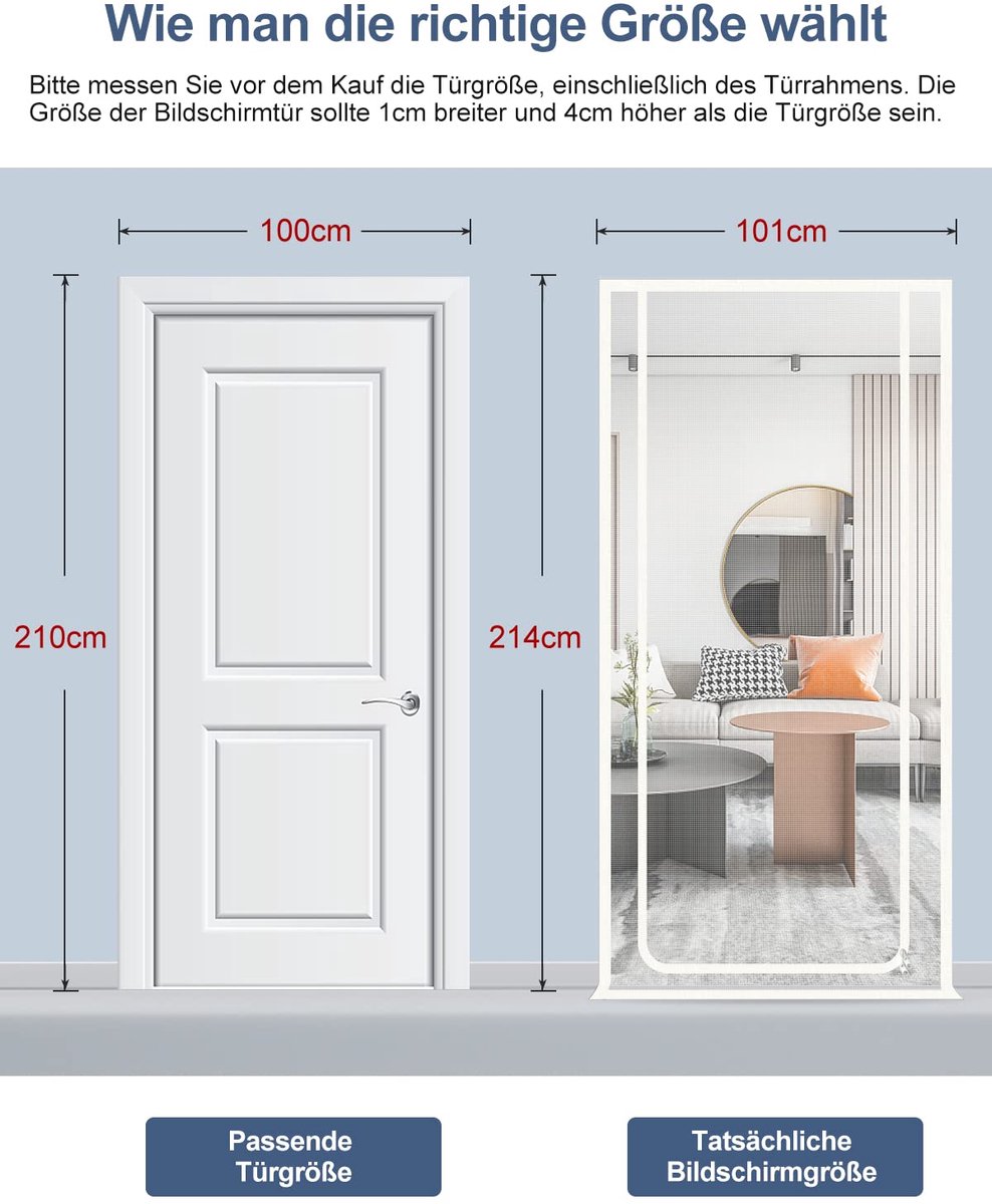 Kattendeurrooster, voorkomt nieuwe katten, deurisolatiescherm (maat: 100 cm x 210 cm) - ShopVlot
