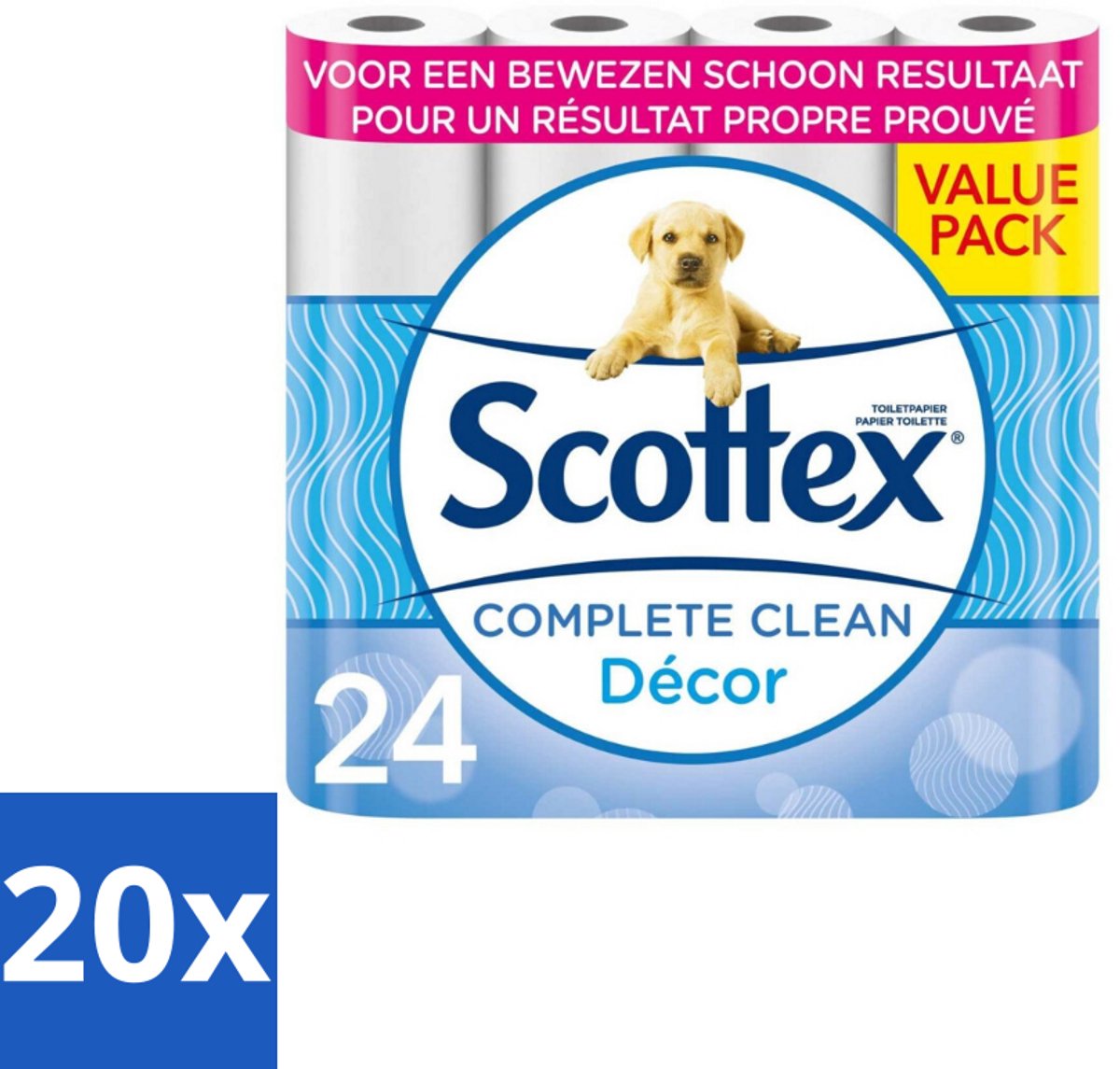 20 x Scottex - Toiletpapier - 2-laags - 24 Rollen - Toiletpapier - 2-laags - 24 Rollen - Zachtheid - Kracht