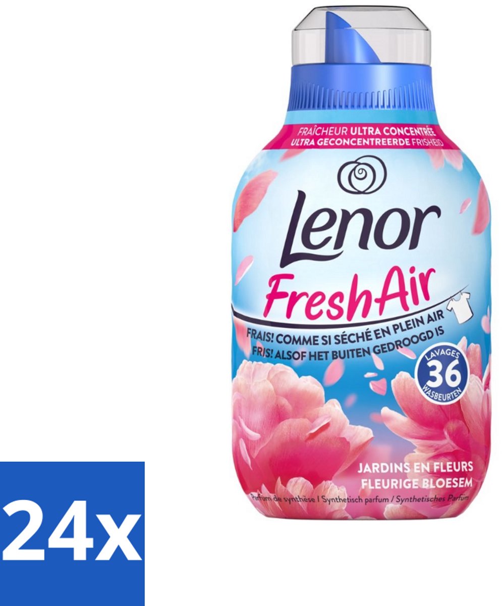 24 x Lenor - Wasverzachter - Fresh Air - Fleurige Bloesem - 36 Wasbeurten - Wasverzachter - Lenor - Frisheid - Bloesemgeur - Wasgoed