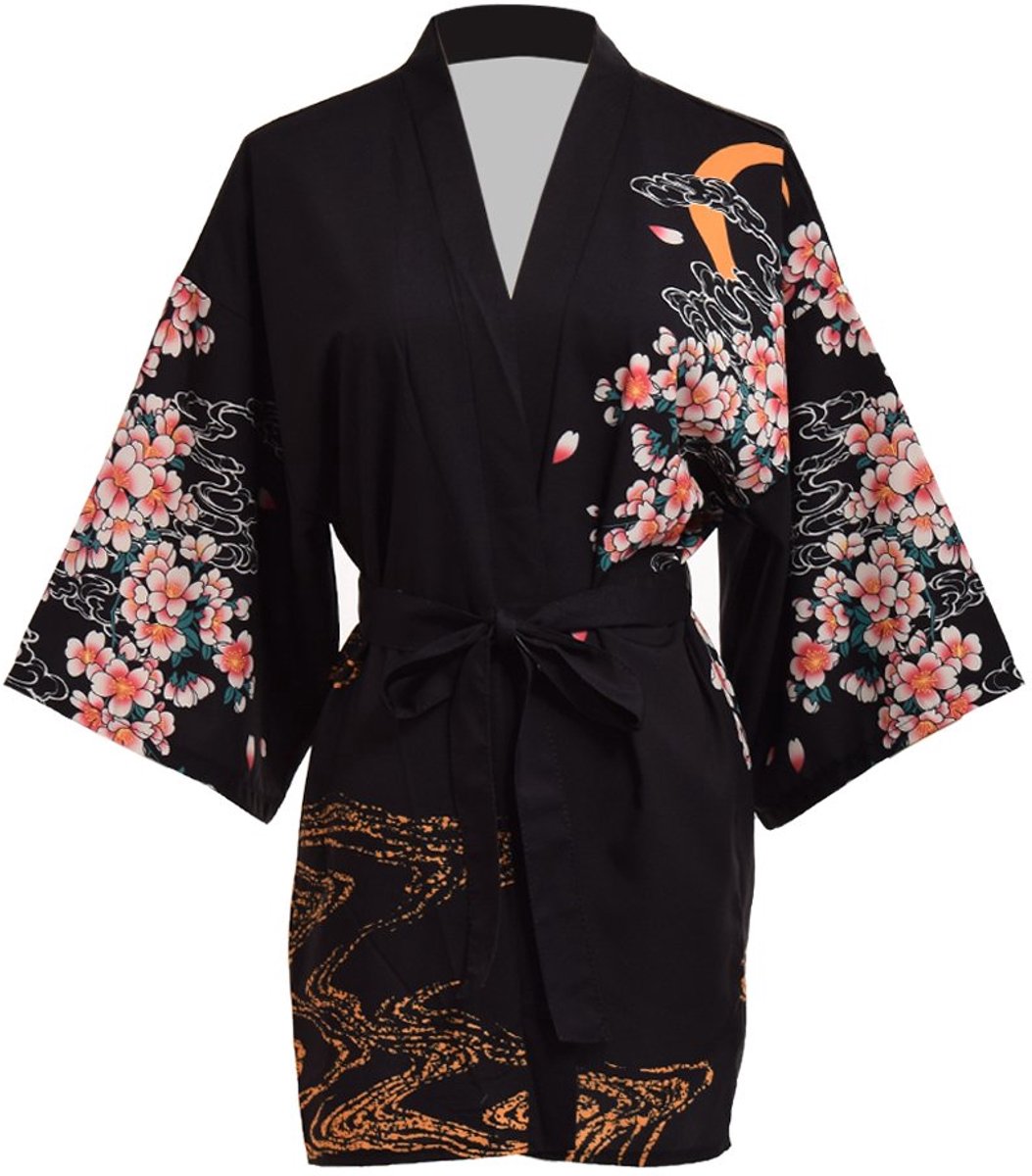 Elzusha - Sakura Yukata Haori Badjas - Bedekte Nachtjapon