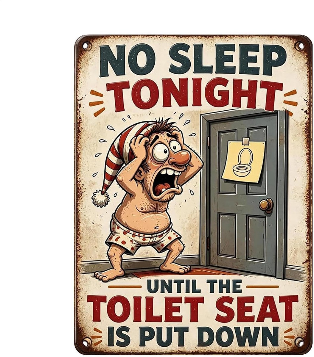 Elzusha - Toiletzitting waarschuwingsticker - Hilarische badkamerdecoratie
