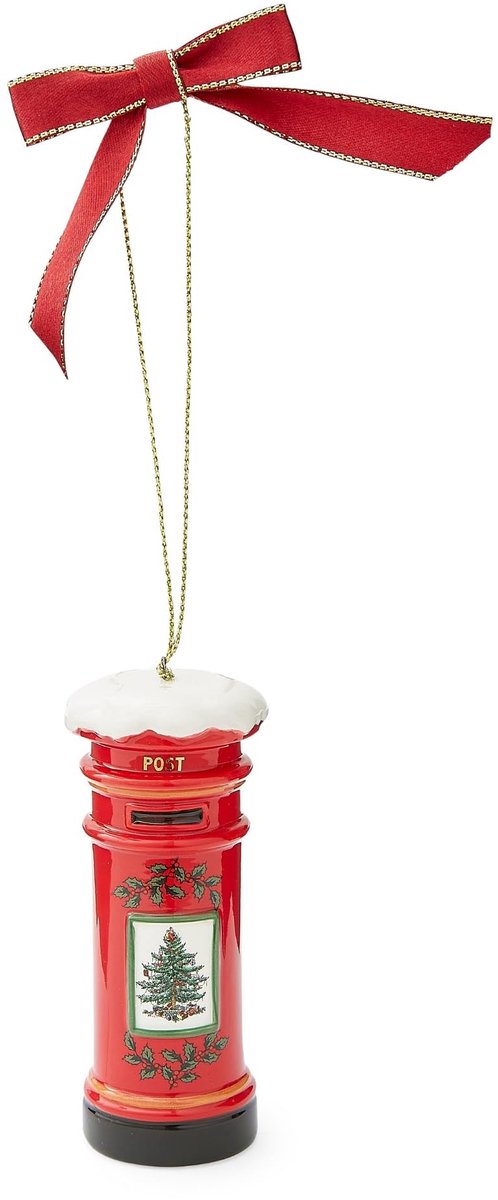 Elzusha - Brit Postbox Ornament - Kerstdecoratie in dolomiet