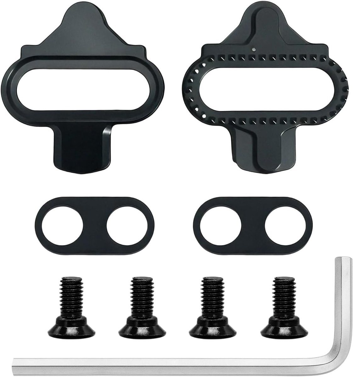 Bicycle Shoe Plate Set, 2 Paar, Geschikt voor Shimano MTB SPD Pedalen, Antislip SPD Cleats voor Fietsschoenen en Mountainbikes, Duurzaam en Betrouwbaar