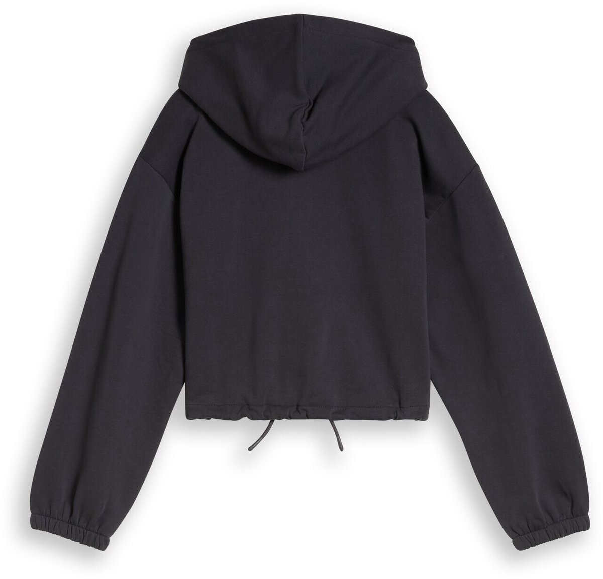 Tom Tailor - Cropped hoodie-sweatjack van katoen - Maat 128 - coal grey
