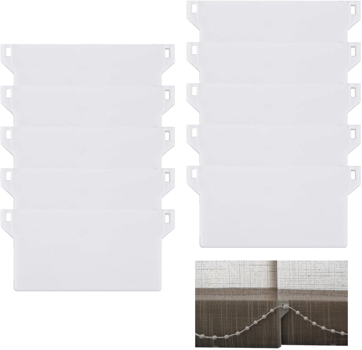 Elzusha - Set van 10 Decoratieve Onderdelen voor Verticale Jaloezieën