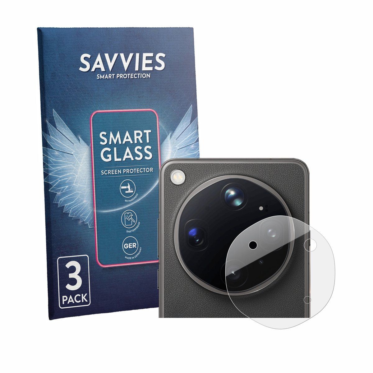 3 Stuks Savvies Screenprotector - geschikt voor Oppo Find X9 Ultra (ALLEEN Camera Lens) - beschermfolie glas transparant